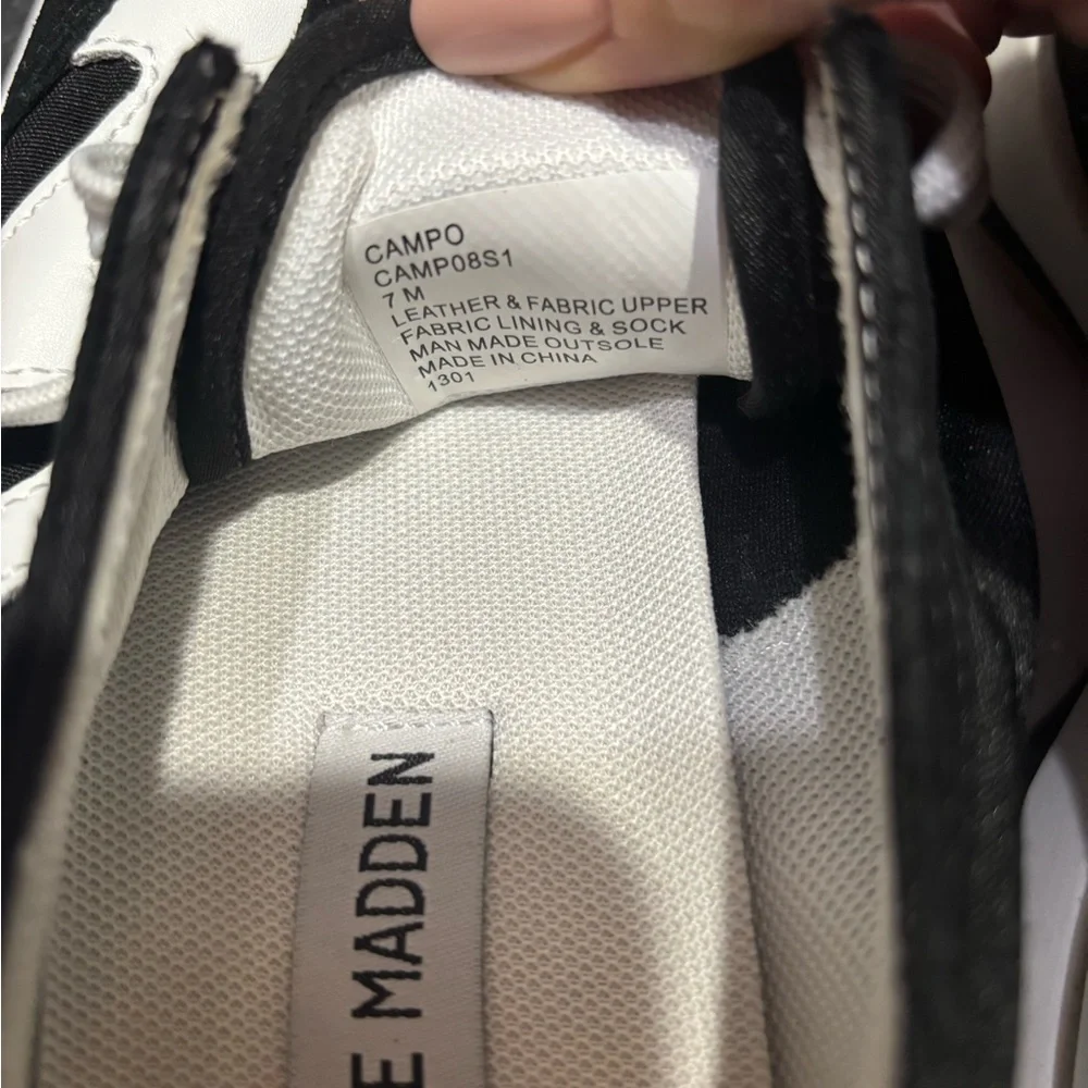 Steve Madden Black White Campo Sneaker
